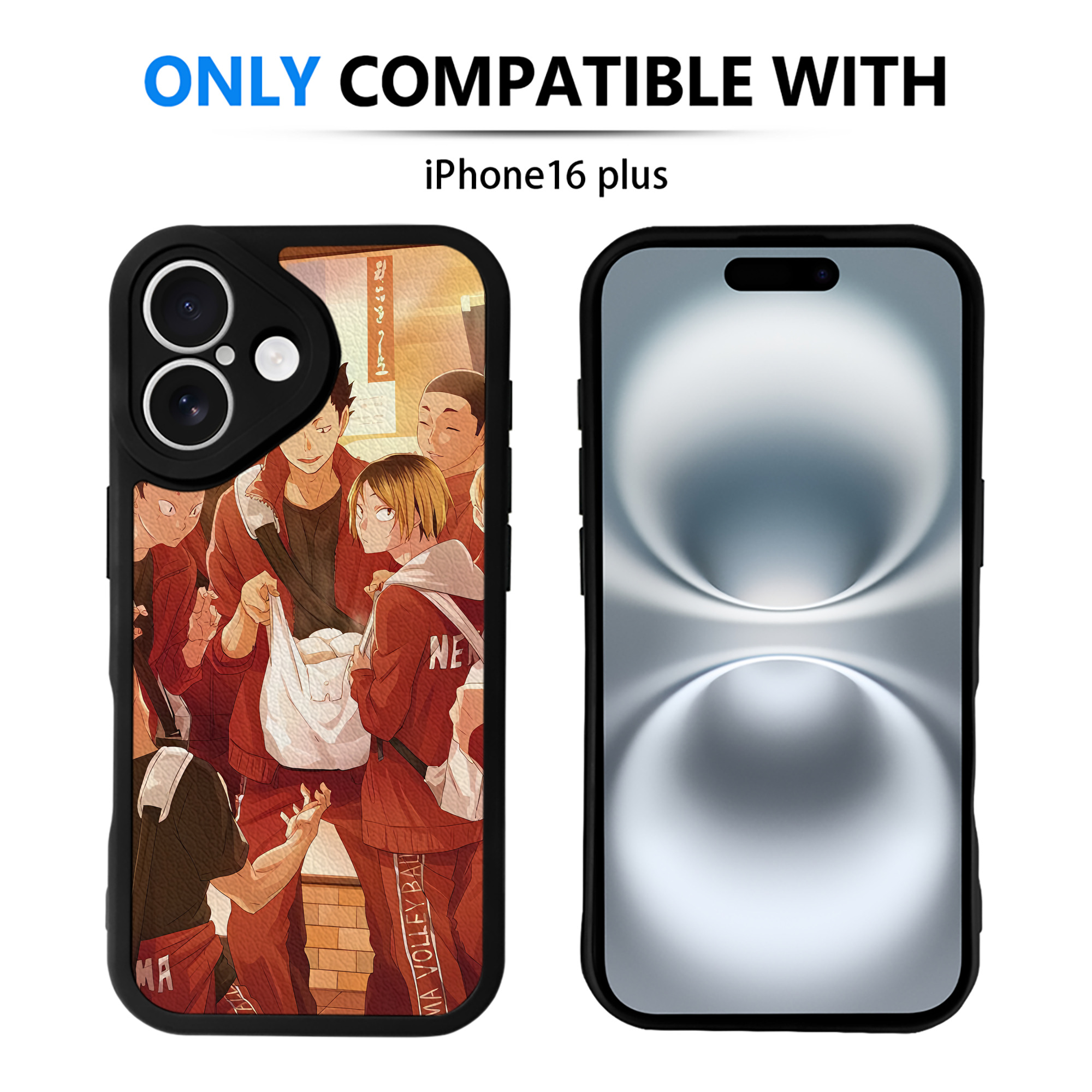 （画像用） ハイキュー!! Haikyu!! 【iPhone 16シリーズ対応】シリコンスマホケース（レザー調） 材質：シリコン